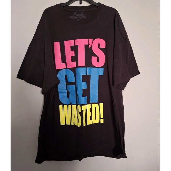 Men's Women's Spencer's T Shirt "LET'S GET WASTED" sz 2X - Picture 1 of 3